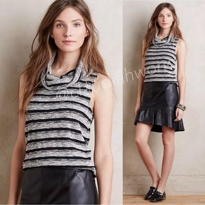 Anthropologie DOLAN Charente Striped Cowl Neck Knit Tank